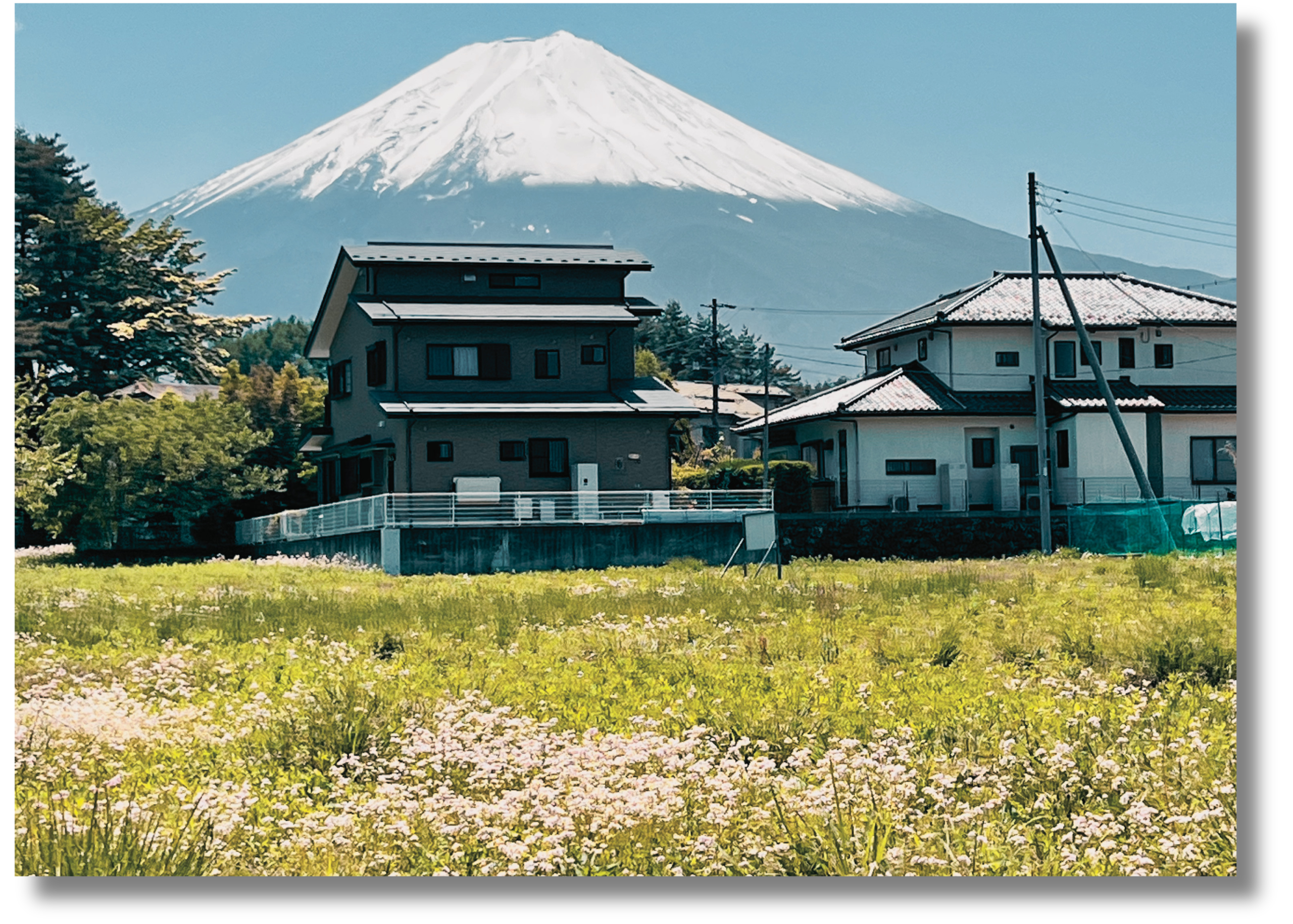 Mt Fuji from a small village near the Fujikawaguchiko area