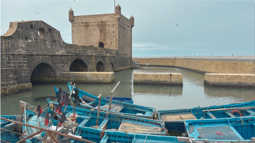 The seaside port and medina in Essaouira, Morocco